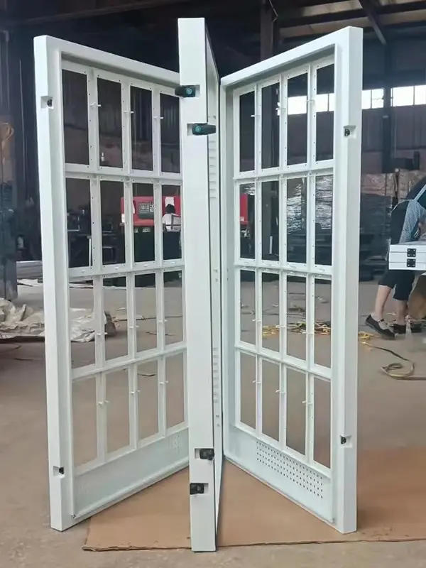 Vertical Stone Dual-Sided Display Cabinet